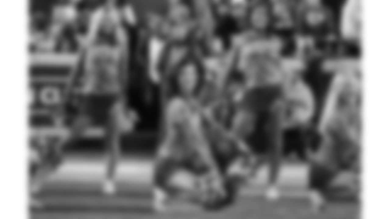 A Kansas City Chiefs Cheerleader during a week 8 NFL football game against the Washington Commanders, Monday, October 27, 2025, in Kansas City, MO.