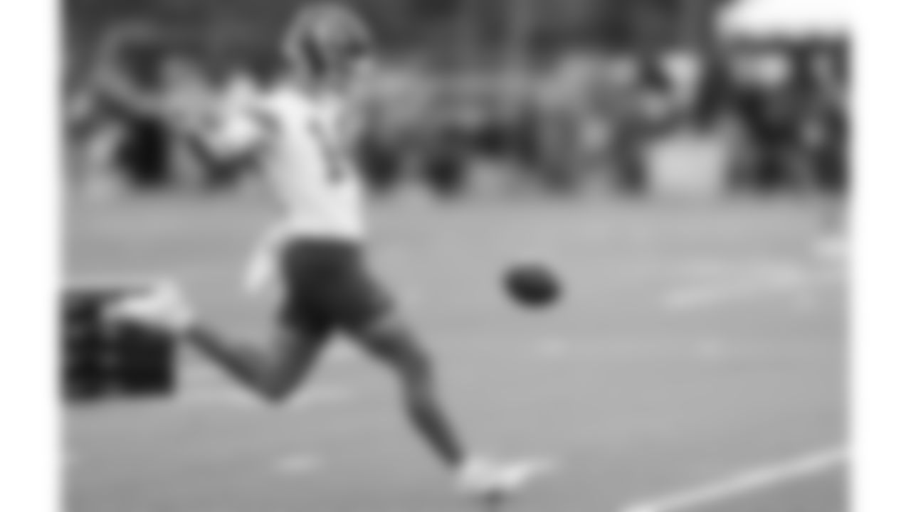 Kansas City Chiefs punter Matt Araiza (14) practices during phase 3 of OTAs on Tuesday June 17, 2025 in Kansas City, MO.