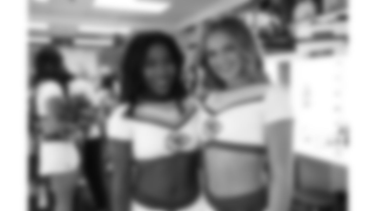 Kansas City Chiefs Cheerleaders prior to the week 6 NFL football game against the Detroit Lions, Sunday, October 12, 2025 in Kansas City, MO.