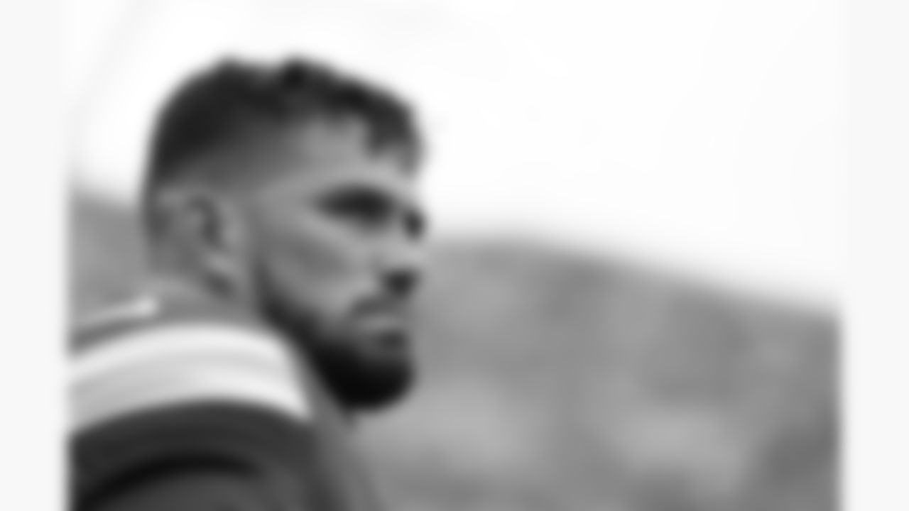 Kansas City Chiefs linebacker Drue Tranquill (23) looks on prior to a week 2 NFL football game against the Philadelphia Eagles, Sunday, September 14, 2025 in Kansas City, MO.