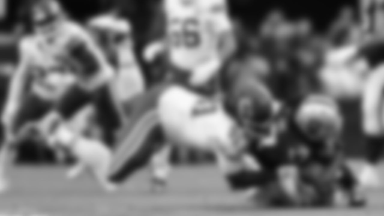 Kansas City Chiefs nose tackle Derrick Nnadi (91) makes a tackle during the week 12 NFL football game against the Las Vegas Raiders, November 26, 2023 in Las Vegas.