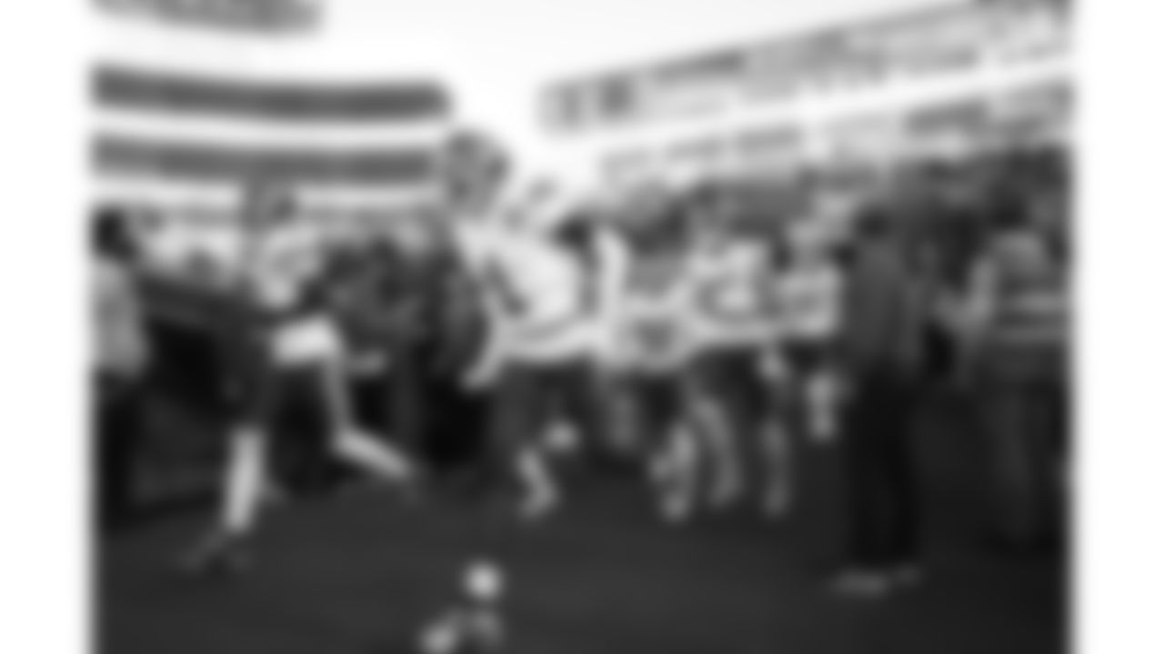 The team runs out prior to a week 9 NFL football game against the Buffalo Bills, Sunday, November 2, 2025 in Buffalo, NY