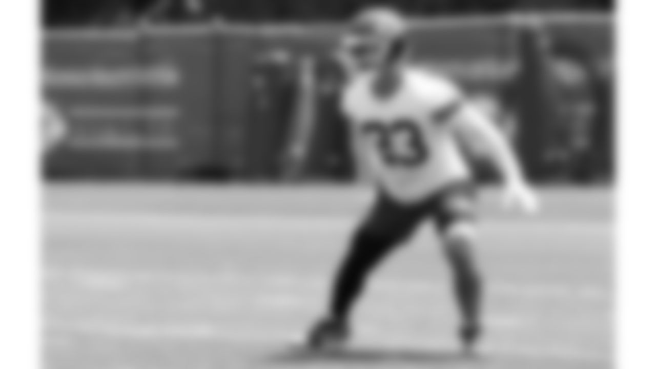 Kansas City Chiefs middle linebacker Drue Tranquill (23) practices during phase 3 of OTAs on Monday June 10, 2025 in Kansas City, MO.