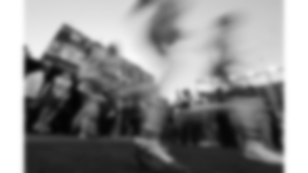 The Kansas City Chiefs runs on to the field prior to a week 11 NFL Football game against the Denver Broncos on Sunday, November 16, 2025 in Denver, Colorado.