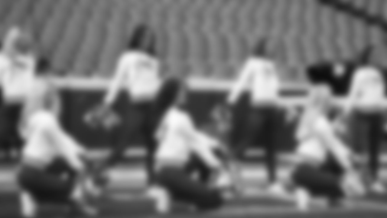 Kansas City Chiefs Cheerleaders before a week 8 NFL football game against the Washington Commanders, Monday, October 27, 2025, in Kansas City, MO.