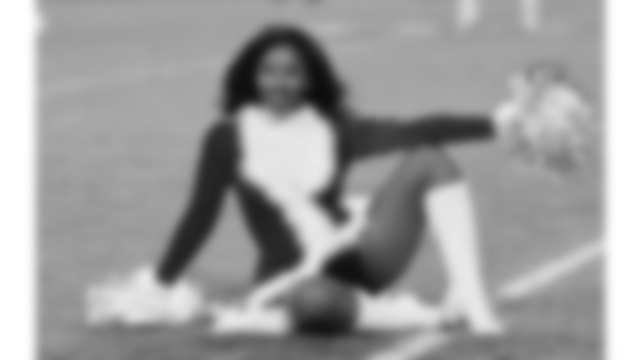 The Kansas City Chiefs Cheerleaders and Entertainment teams during a week 17 NFL Football game against the Denver Broncos on December 25, 2025 in Kansas City, MO.