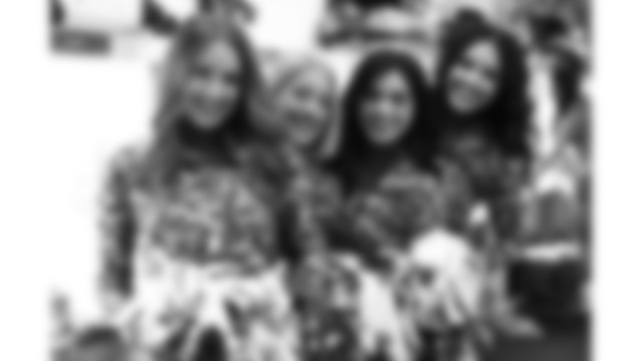 Kansas City Chiefs Cheerleaders before a week 8 NFL football game against the Washington Commanders, Monday, October 27, 2025, in Kansas City, MO.