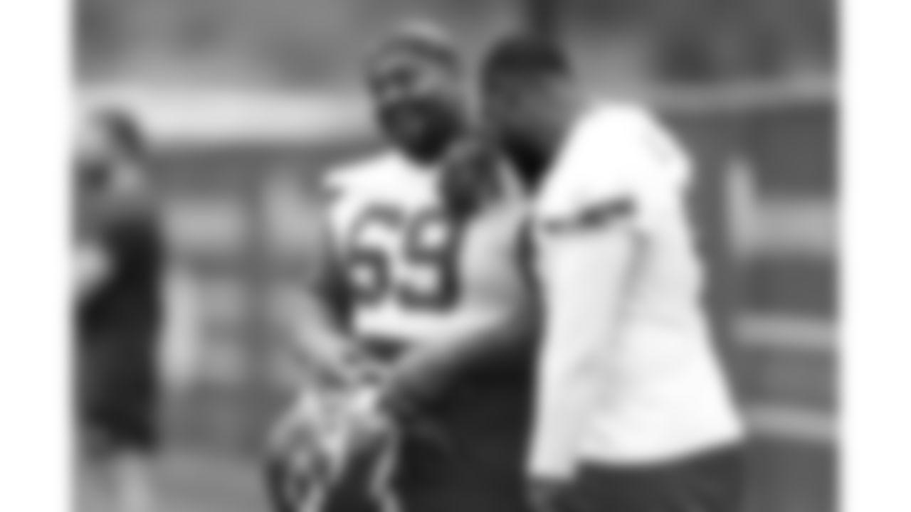 Kansas City Chiefs nose tackle Mike Pennel (69) and defensive tackle Chris Jones (95) during phase 3 of OTAs on Thursday, May 29, 2025 in Kansas City, MO.
