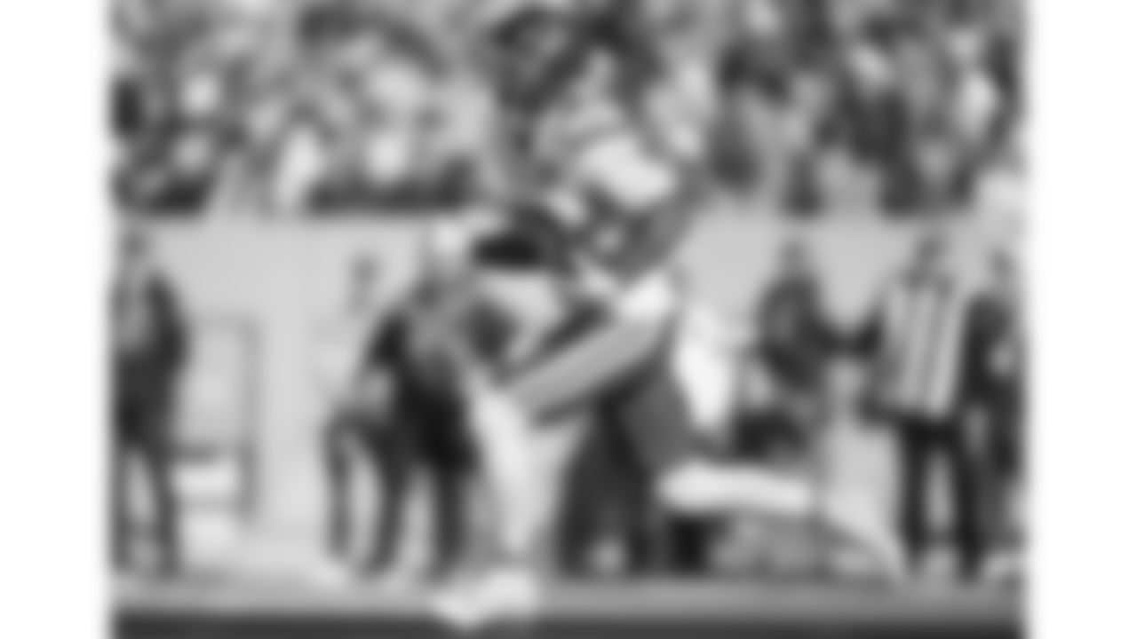 Kansas City Chiefs wide receiver Nikko Remigio (81) returns a punt during a week 16 NFL Football game against the Tennessee Titans on Sunday, December 21, 2025 in Nashville, Tennessee.