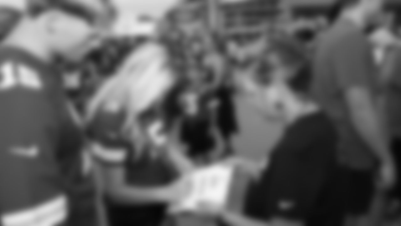 Fans prior to a week 6 NFL Football game against the Detroit Lions on Sunday, October 12, 2025 in Kansas City, MO.