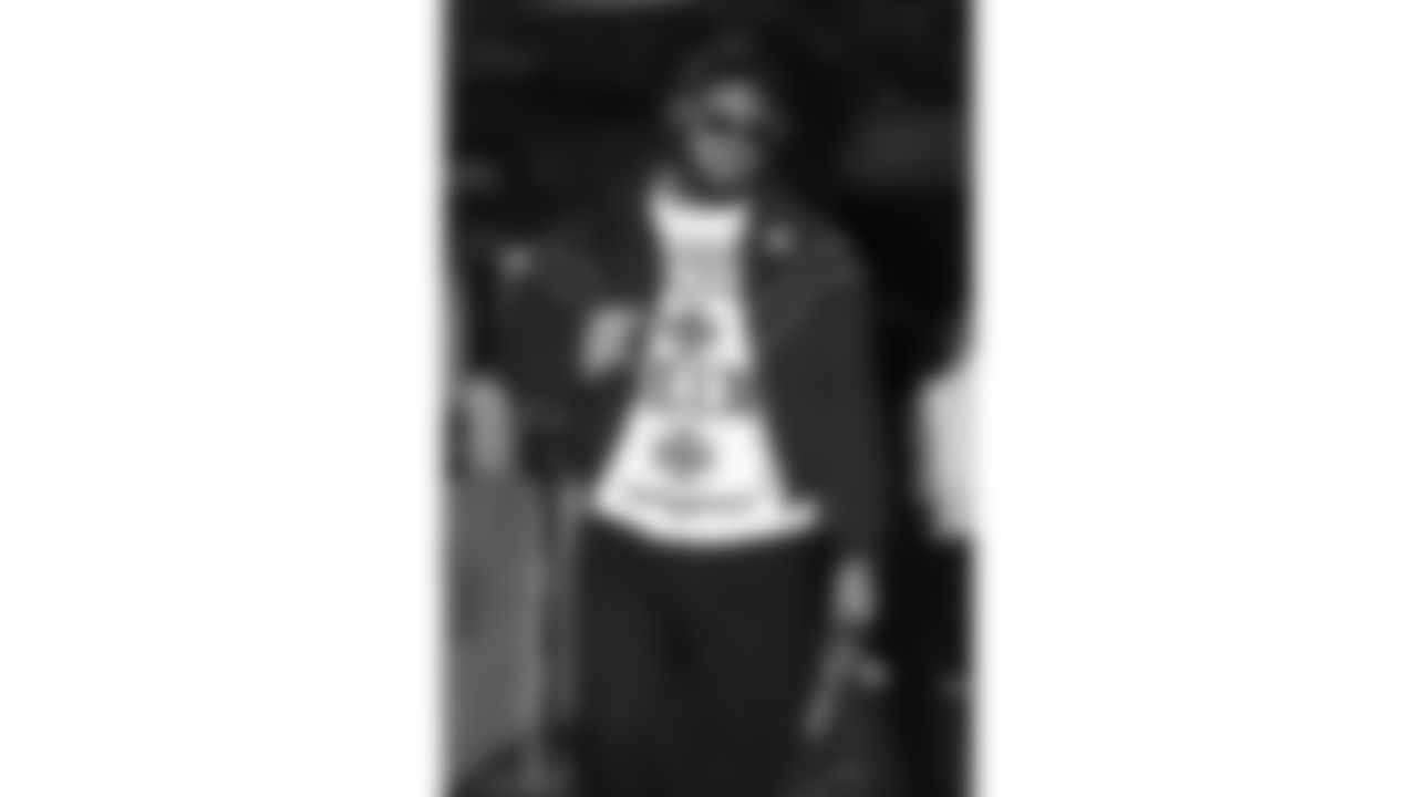 Kansas City Chiefs guard Trey Smith (65) arrives at Nissan Stadium prior to a week 16 NFL Football game against the Tennessee Titans on Sunday, December 21, 2025 in Nashville, Tennessee.