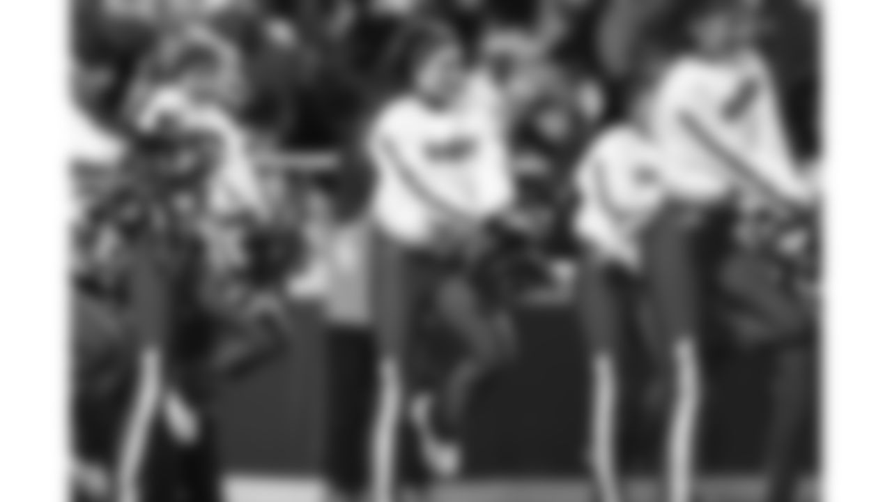 Kansas City Chiefs Cheerleaders perform during a week 14 NFL Football game against the Houston Texans on Sunday, December 7, 2025 in Kansas City, MO.