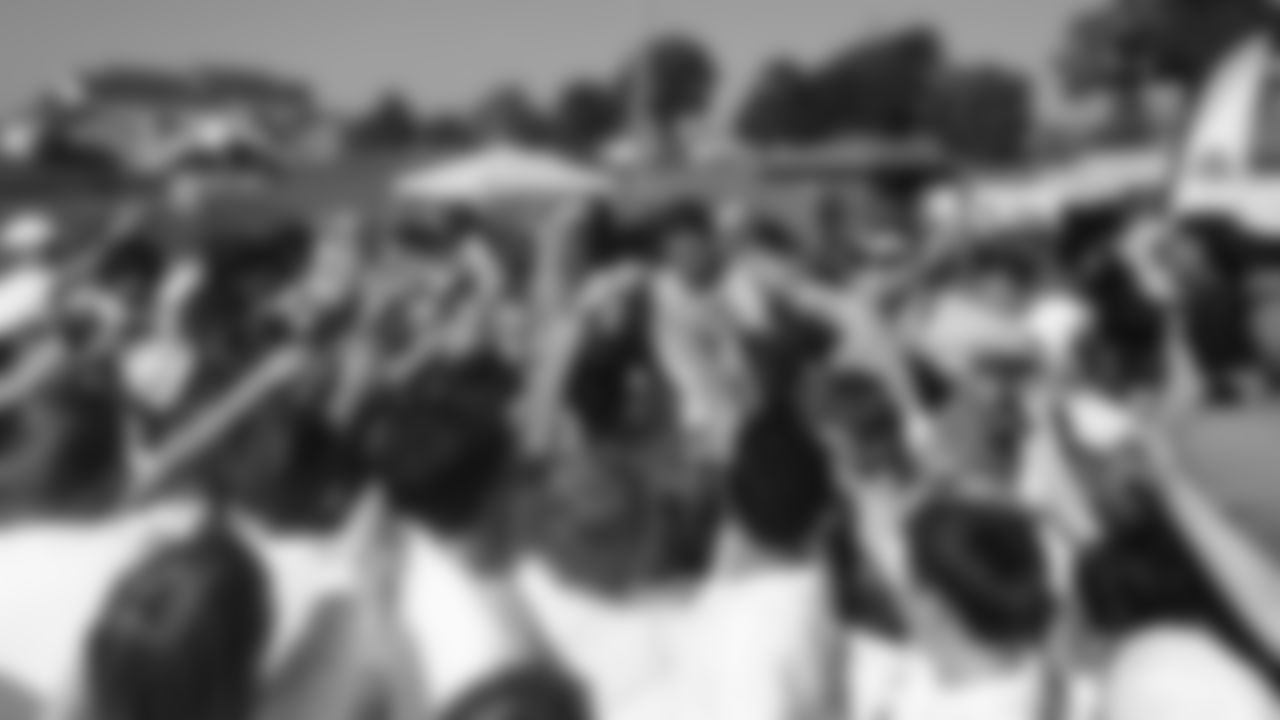 Kansas City Chiefs defensive end George Karlaftis (56) held a youth football camp for military children at Fort Leavenworth, Kansas on Monday, July 14, 2025.