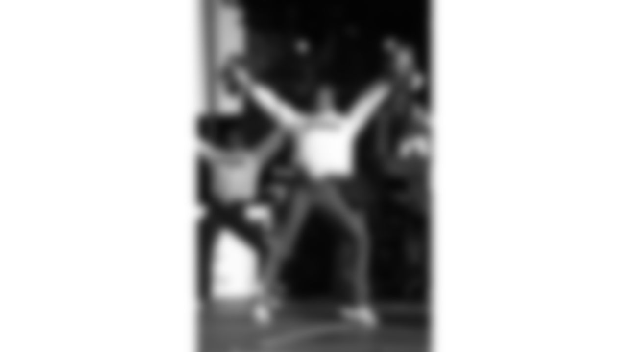 Kansas City Chiefs Cheerleaders perform at the Ford Tailgate District prior to a week 15 NFL Football game against the Los Angeles Chargers on Sunday, December 14, 2025 in Kansas City, MO.