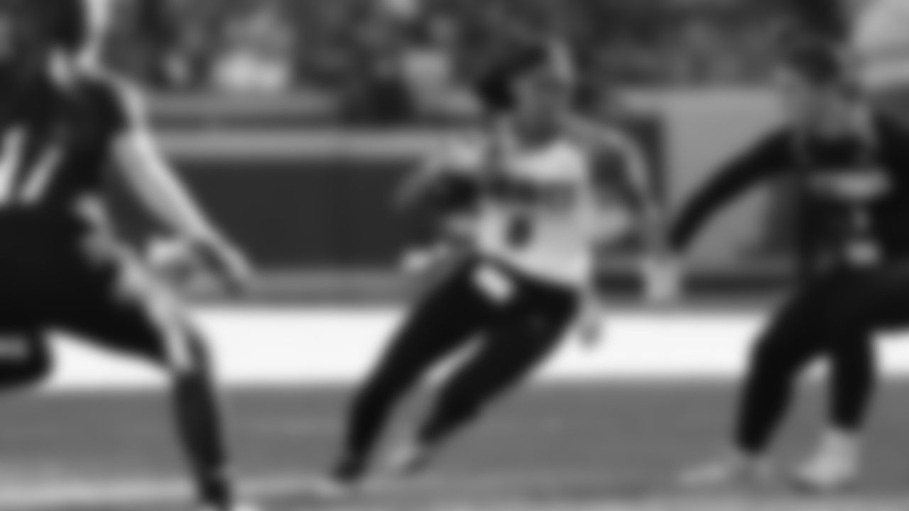 Ottawa University Women's Flag Football Scrimmage during a week 12 NFL Football game against the Indianapolis Colts on Sunday, November 23, 2025 in Kansas City, MO