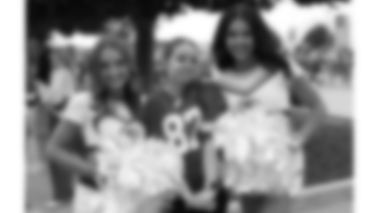 Kansas City Chiefs Cheerleaders and fans prior to the week 6 NFL football game against the Detroit Lions, Sunday, October 12, 2025 in Kansas City, MO.