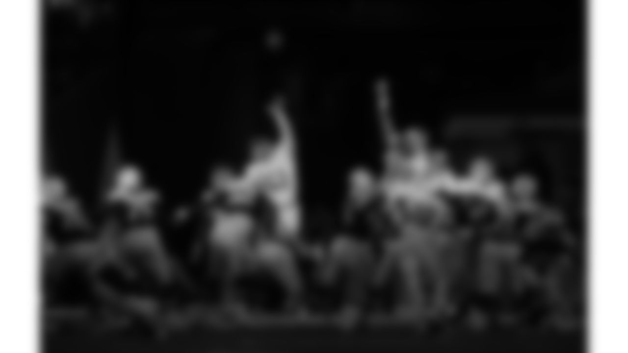 The field goal block team during a week 13 NFL football game against the Dallas Cowboys on Thursday, November 27, 2025 in Arlington, TX.