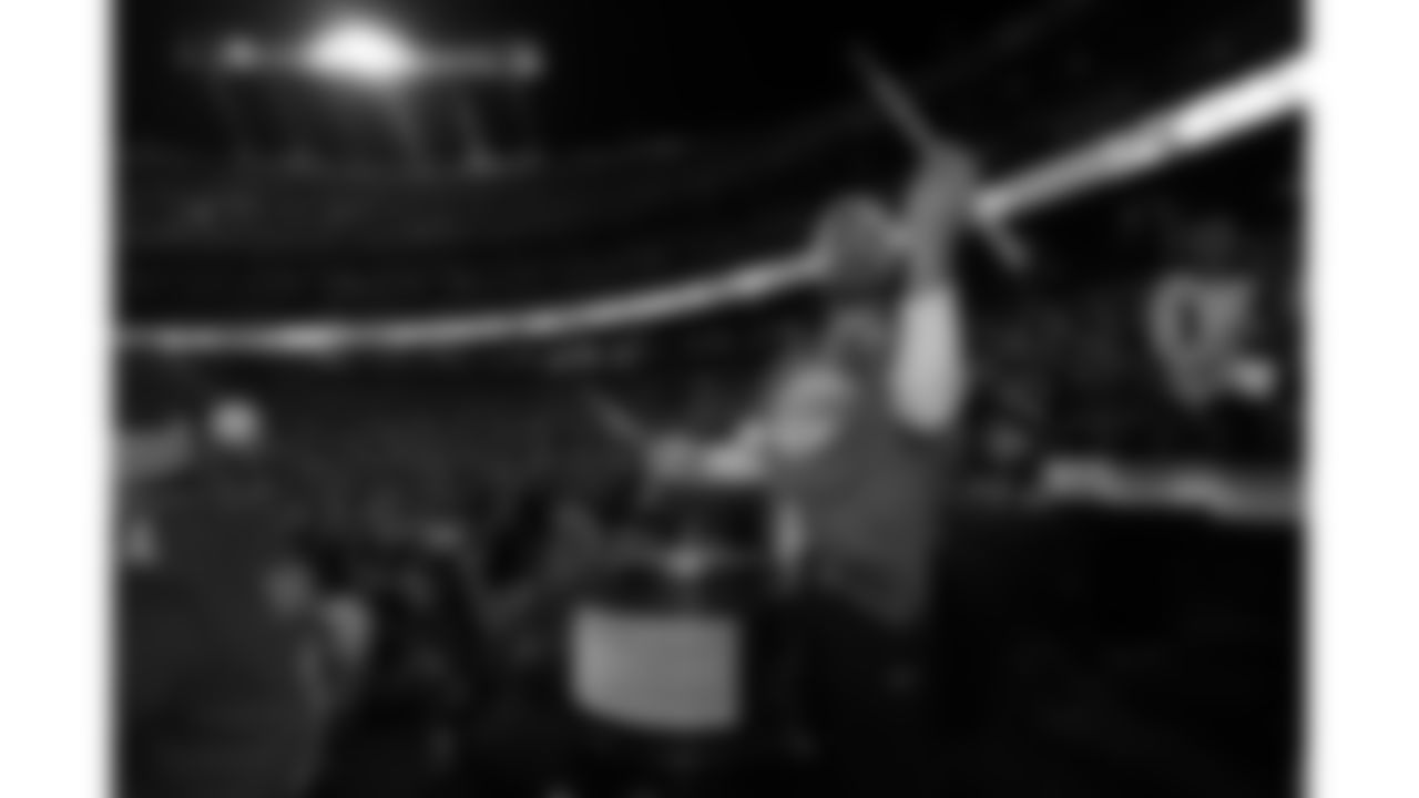 The Kansas City Chiefs Cheerleaders and Entertainment teams during a week 17 NFL Football game against the Denver Broncos on December 25, 2025 in Kansas City, MO.