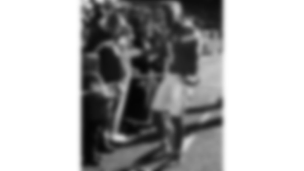 Kansas City Chiefs wide receiver JuJu Smith-Schuster (9) talks with fans prior to an NFL week 15 matchup against the Los Angeles Chargers, Sunday December 14, 2025.