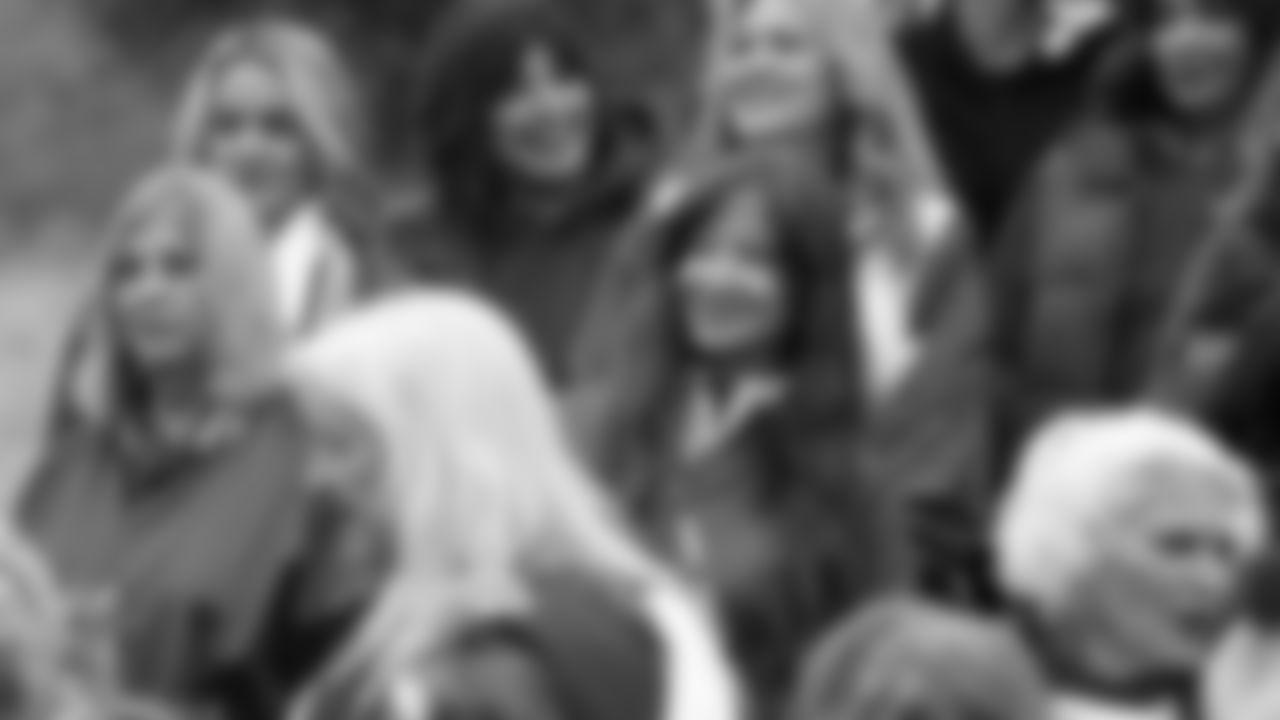 Kansas City Chiefs Alumni Cheerleaders prior to a week 12 NFL Football game against the Indianapolis Colts on Sunday, November 23, 2025 in Kansas City, MO.