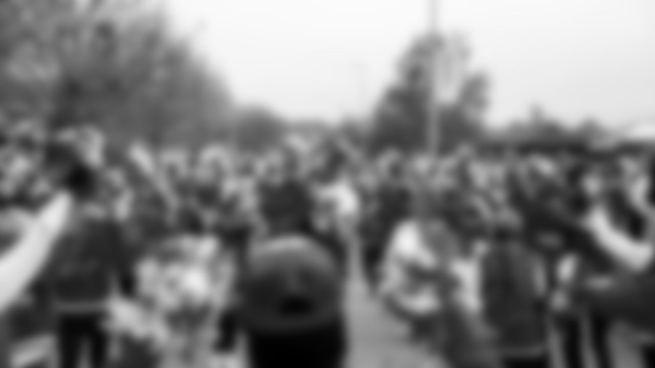 Kansas City Chiefs Alumni Cheerleaders in the pregame parade prior to a week 12 NFL Football game against the Indianapolis Colts on Sunday, November 23, 2025 in Kansas City, MO.