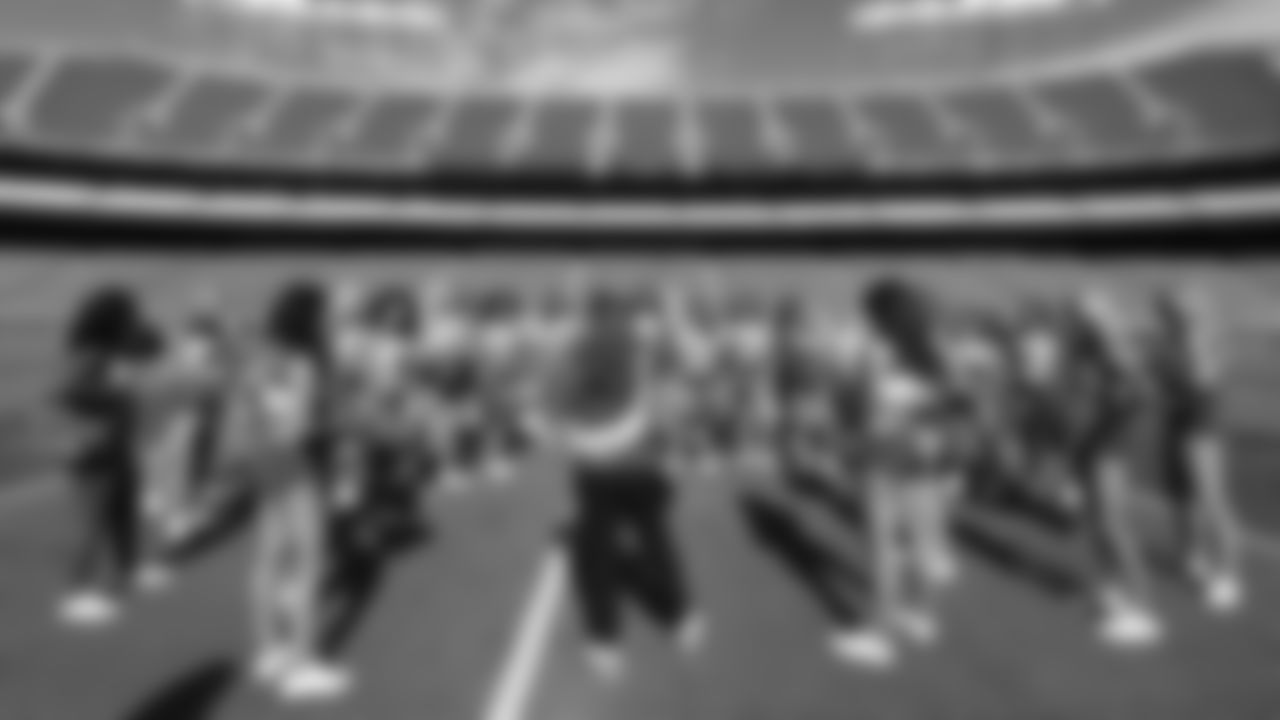 Kansas City Chiefs Cheerleaders prior to the week 6 NFL football game against the Detroit Lions, Sunday, October 12, 2025 in Kansas City, MO.