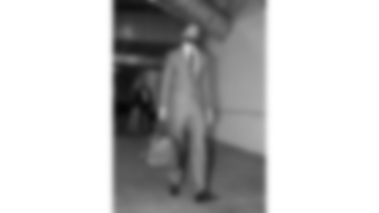 Kansas City Chiefs kicker Harrison Butker (7) arrives at Nissan Stadium prior to a week 16 NFL Football game against the Tennessee Titans on Sunday, December 21, 2025 in Nashville, Tennessee.