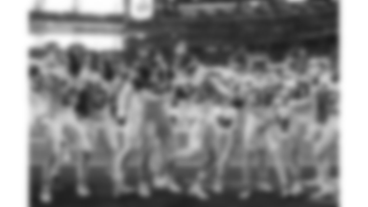 Kansas City Chiefs cornerback Jaylen Watson (35) celebrates an intercepted ball during a week 13 NFL Football game against the Dallas Cowboys on Thursday, November 27, 2025 in Dallas, Texas.