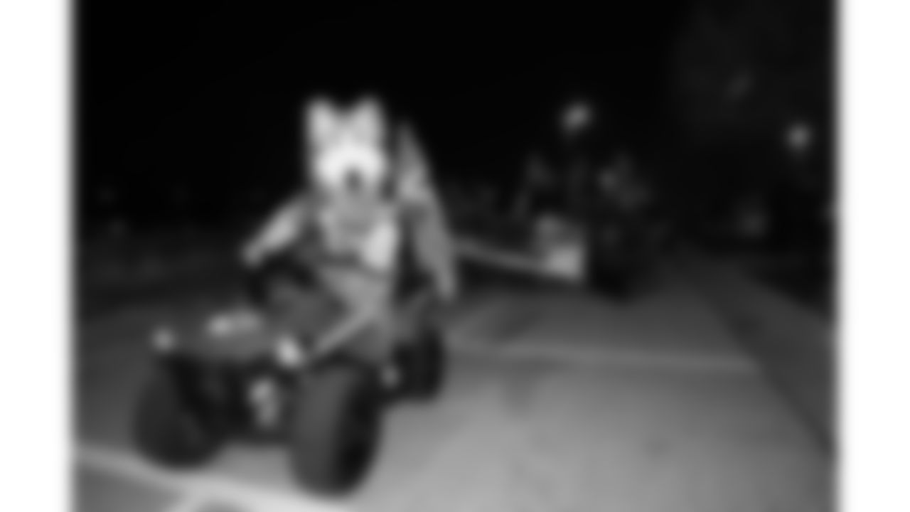 KC Wolf at the pregame parade prior to a week 14 NFL Football game against the Houston Texans on Sunday, December 7, 2025 in Kansas City, MO.