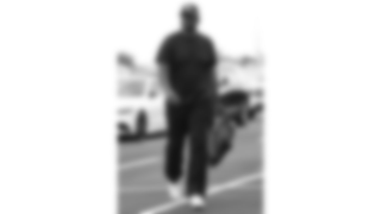 Kansas City Chiefs Offensive Assistant Coach Kevin Saxton arrives prior to a week 6 NFL Football game against the Detroit Lions on Sunday, October 12, 2025 in Kansas City, MO.