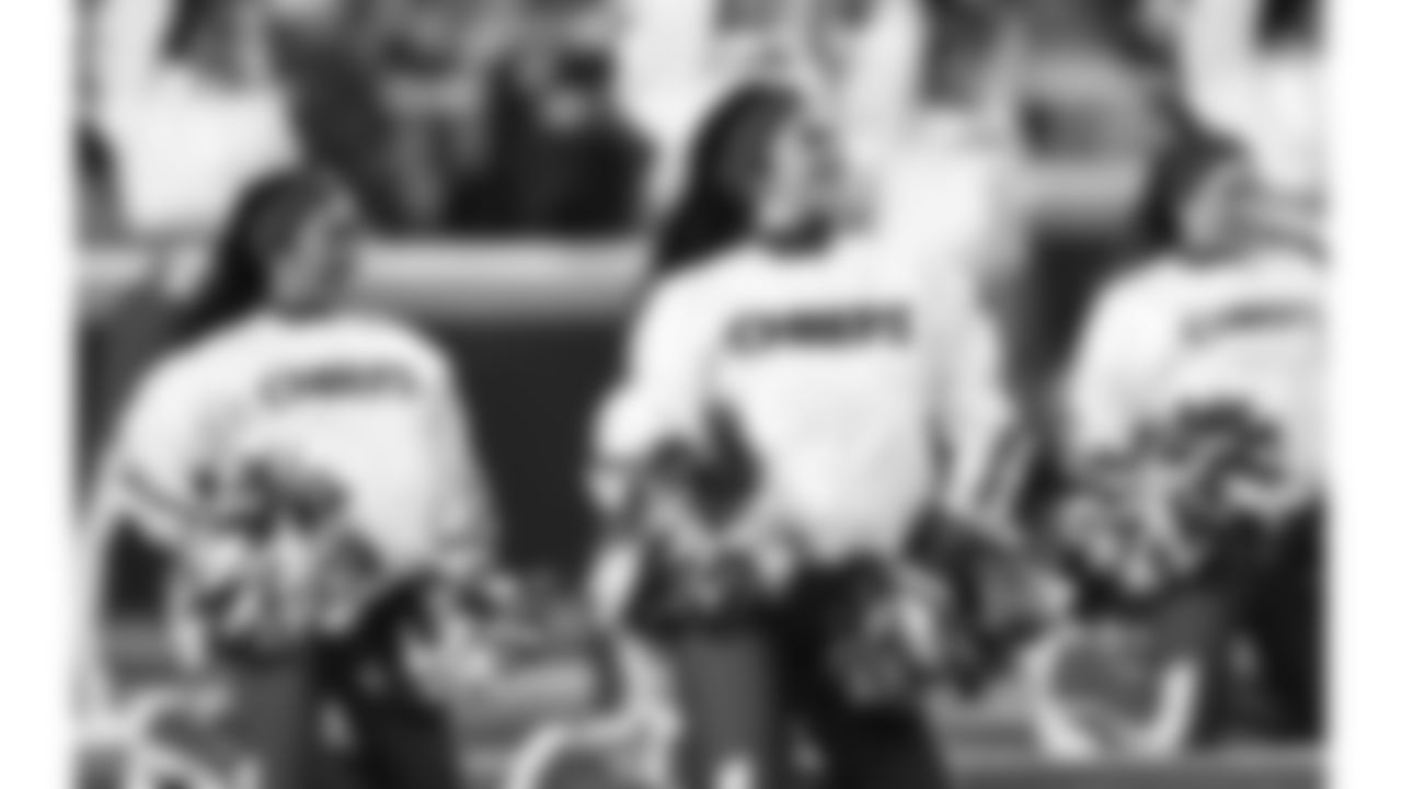 Kansas City Chiefs Cheerleaders perform during a week 14 NFL Football game against the Houston Texans on Sunday, December 7, 2025 in Kansas City, MO.