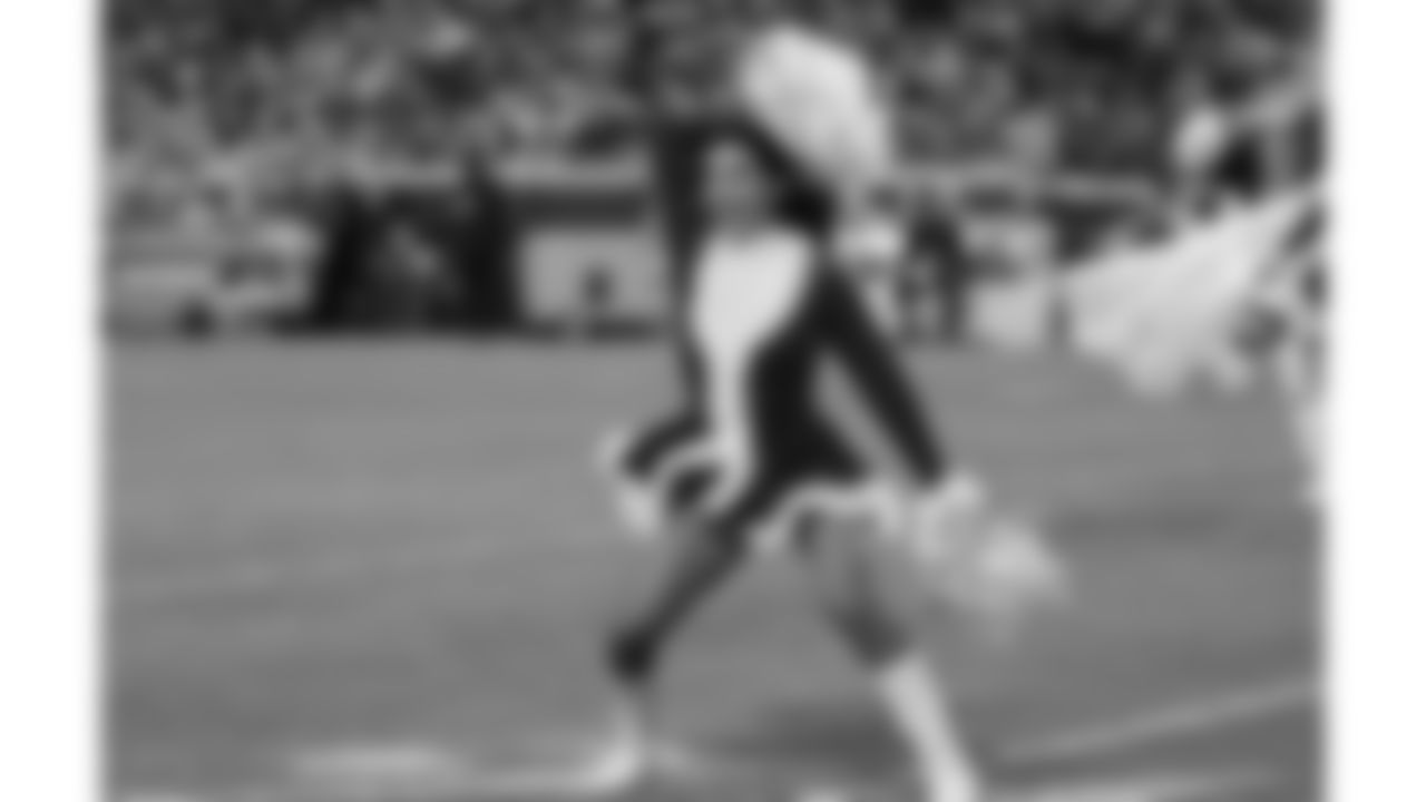 The Kansas City Chiefs Cheerleaders and Entertainment teams during a week 17 NFL Football game against the Denver Broncos on December 25, 2025 in Kansas City, MO.