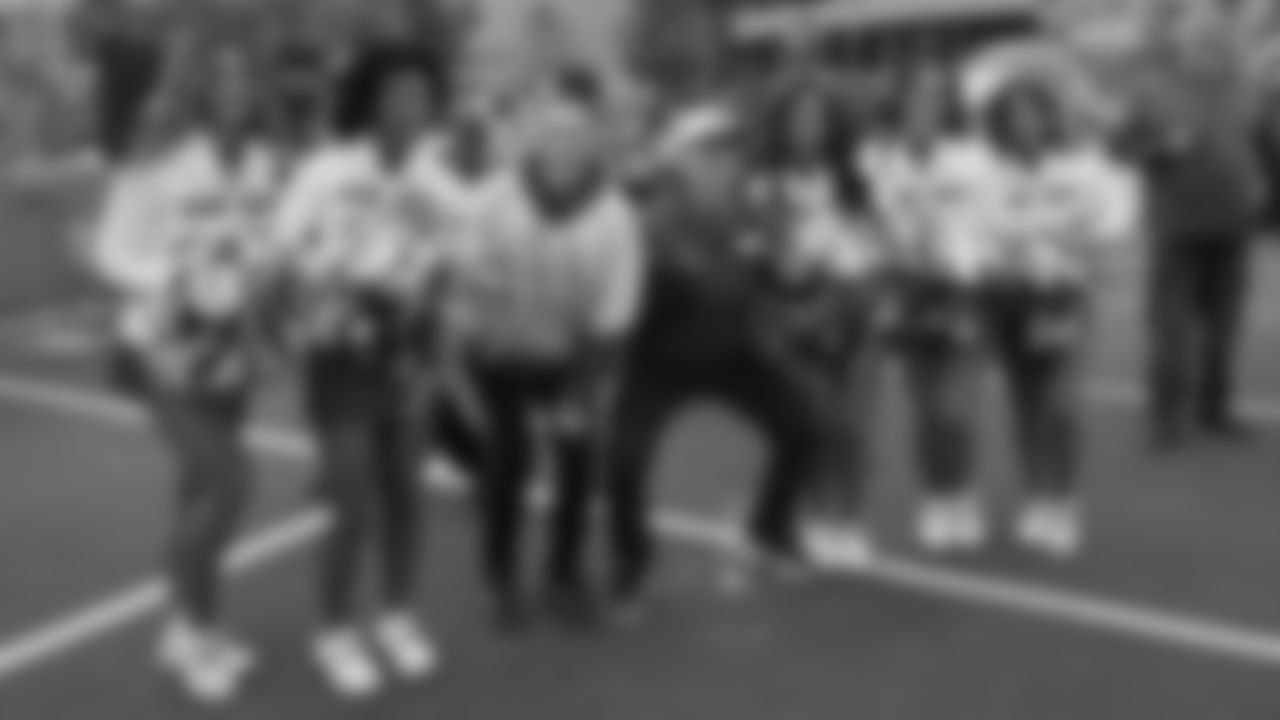 Kansas City Chiefs Cheerleaders before a week 12 NFL football game against the Indianapolis Colts, Sunday, November 23, 2025 in Kansas City, MO.