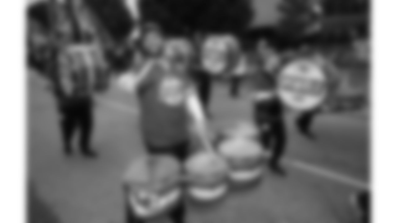 Rumble before a week 8 NFL football game against the Washington Commanders, Monday, October 27, 2025, in Kansas City, MO.