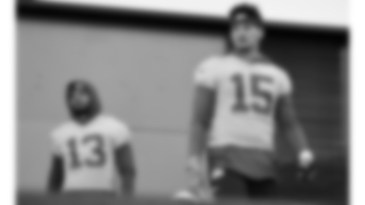 Kansas City Chiefs quarterback Patrick Mahomes (15) during a Week 9 practice at the DFB campus in Frankfurt, Germany on Friday, November 3, 2023.
