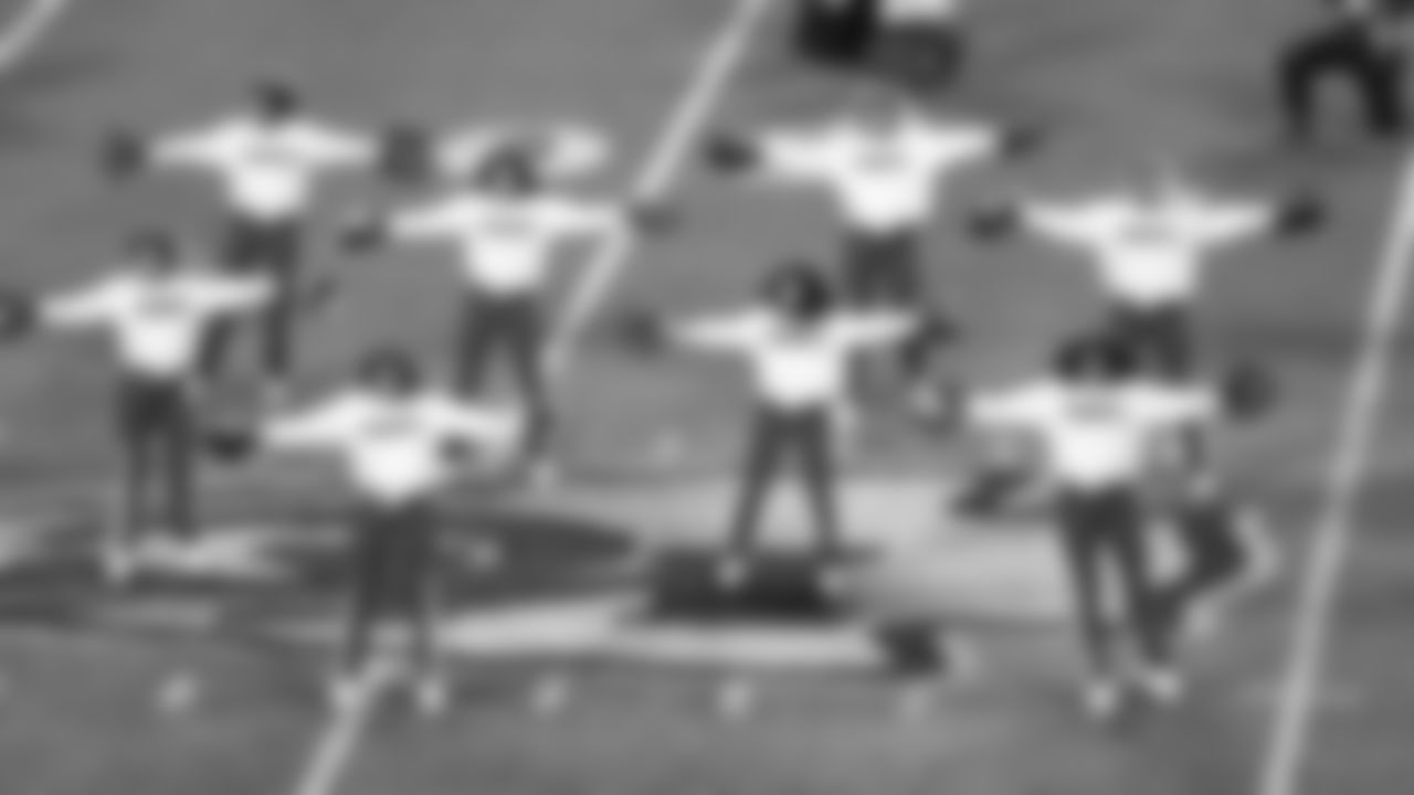 Kansas City Chiefs Cheerleaders perform on the field prior to a week 14 NFL Football game against the Houston Texans on Sunday, December 7, 2025 in Kansas City, MO.