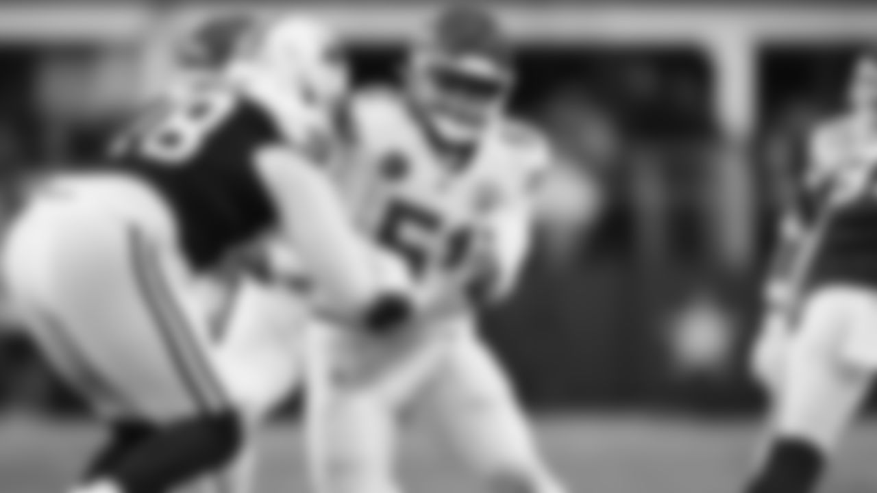 Kansas City Chiefs defensive end Mike Danna (51) rushes during a week 13 NFL football game against the Dallas Cowboys on Thursday, November 27, 2025 in Arlington, TX.