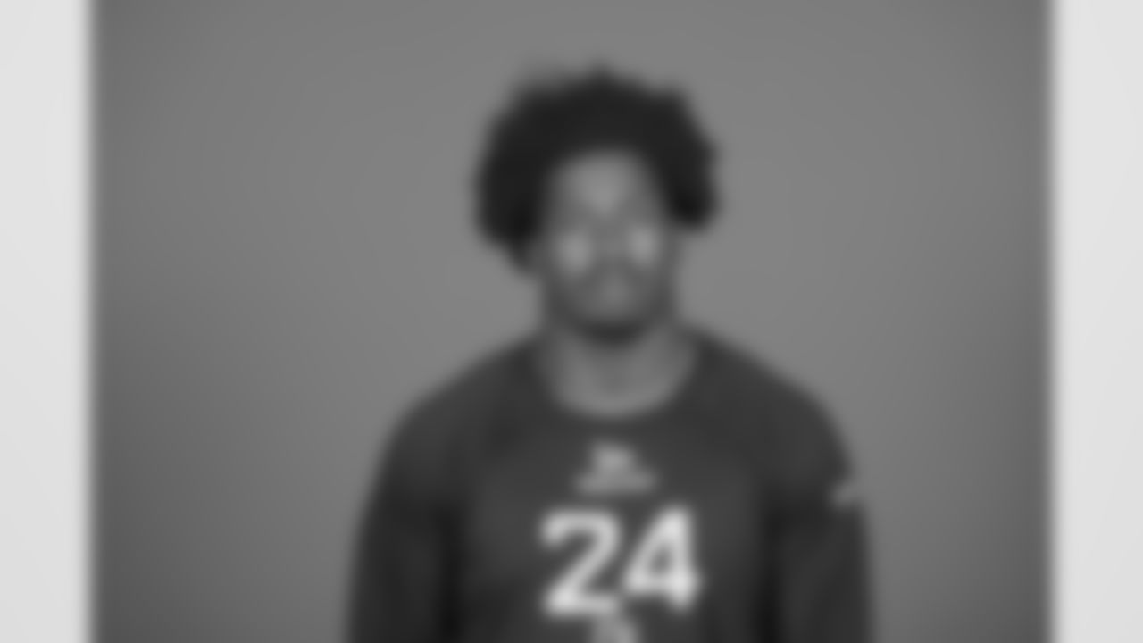 Tennessee defensive lineman Omarr Norman-Lott (DL24) poses for a portrait at the NFL football Combine on Tuesday, Feb. 25, 2025 in Indianapolis. (AJ Mast/AP Content Services for the NFL)
