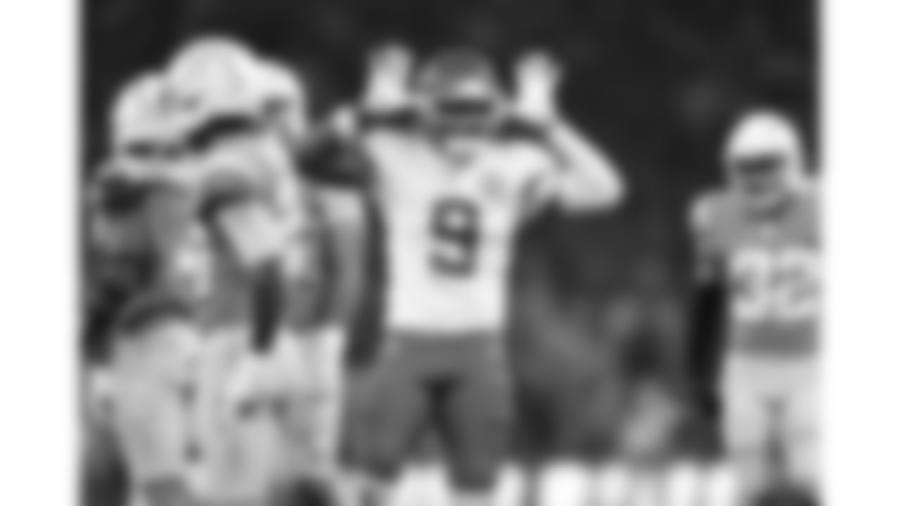 Kansas City Chiefs wide receiver JuJu Smith-Schuster (9) celebrates during a week 1 NFL football game against the Los Angeles Chargers at Arena Corinthians in São Paulo, Brazil on September 5, 2025.