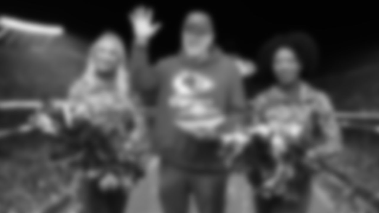 Hometown Hero Retired Chief Warrant Officer Three Garry Lambert on the GEHA Deck during a week 8 NFL Football game against the Washington Commanders on Monday, October 27, 2025 in Kansas City, MO.
