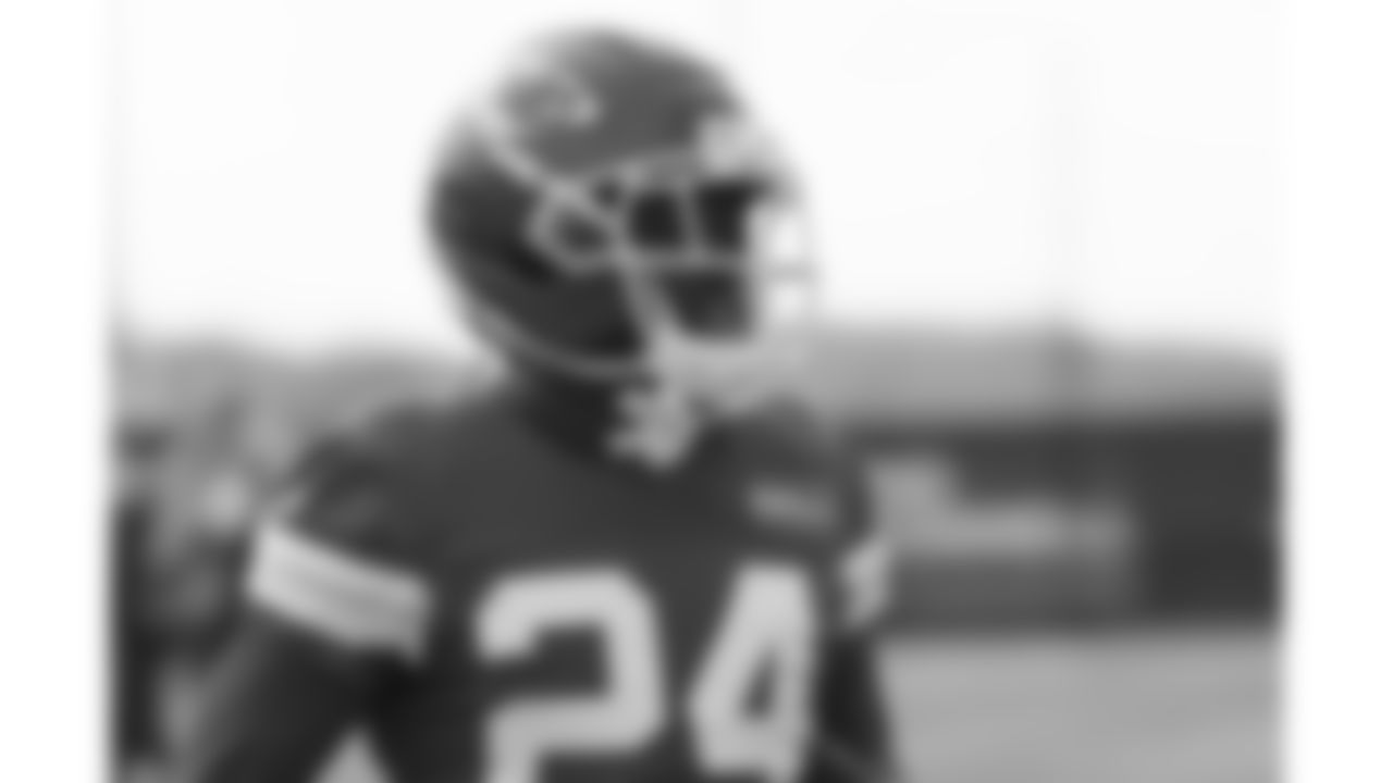 Kansas City Chiefs running back Brashard Smith (24) during week 15 practice on Friday December 12, 2025 in Kansas City, MO.