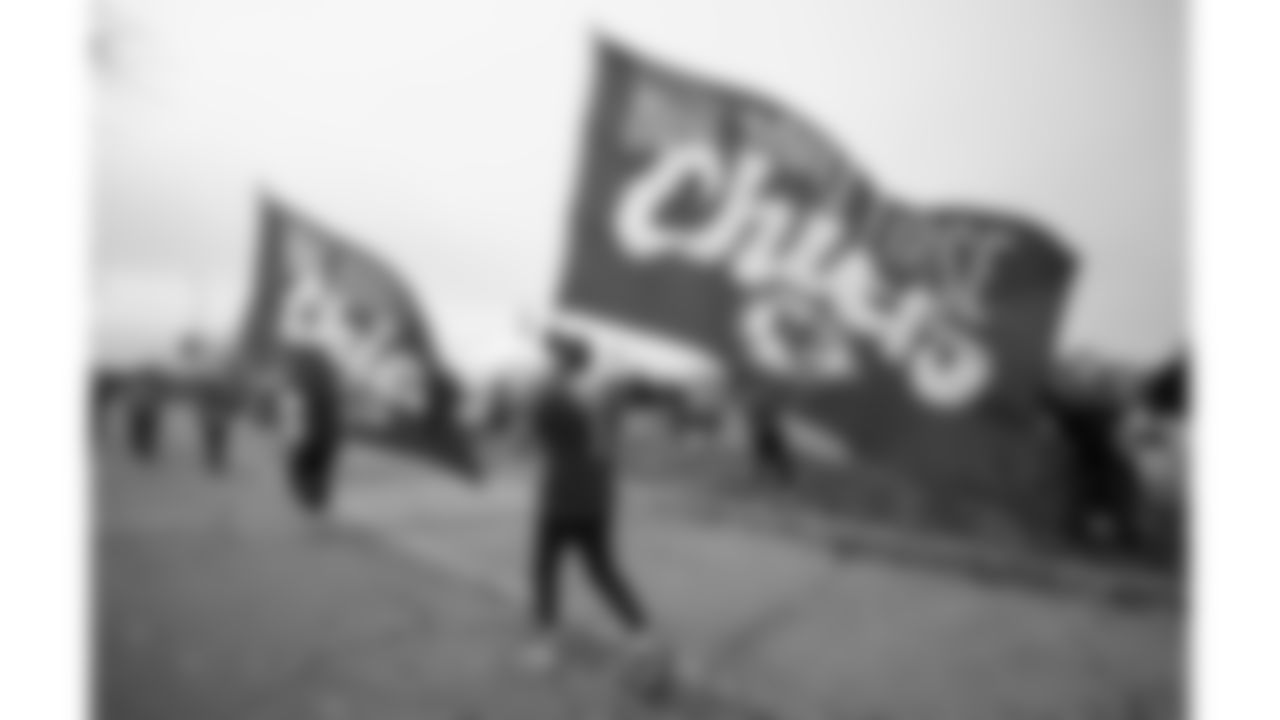 The flag runners before a week 12 NFL football game against the Indianapolis Colts, Sunday, November 23, 2025 in Kansas City, MO.