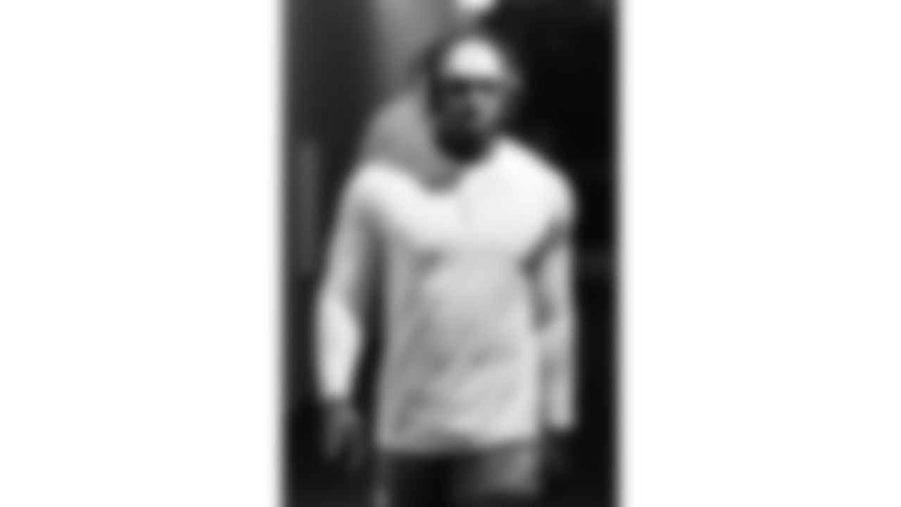 Kansas City Chiefs linebacker Jeffrey Bassa (31) walks down the hallway prior to a week 18 NFL football game against the Las Vegas Raiders, Sunday, January 4, 2026 in Las Vegas, NV.