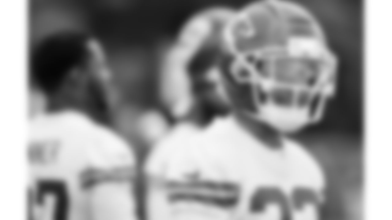 Kansas City Chiefs cornerback Trent McDuffie (22) during phase 3 of OTAs on Thursday, May 29, 2025 in Kansas City, MO.