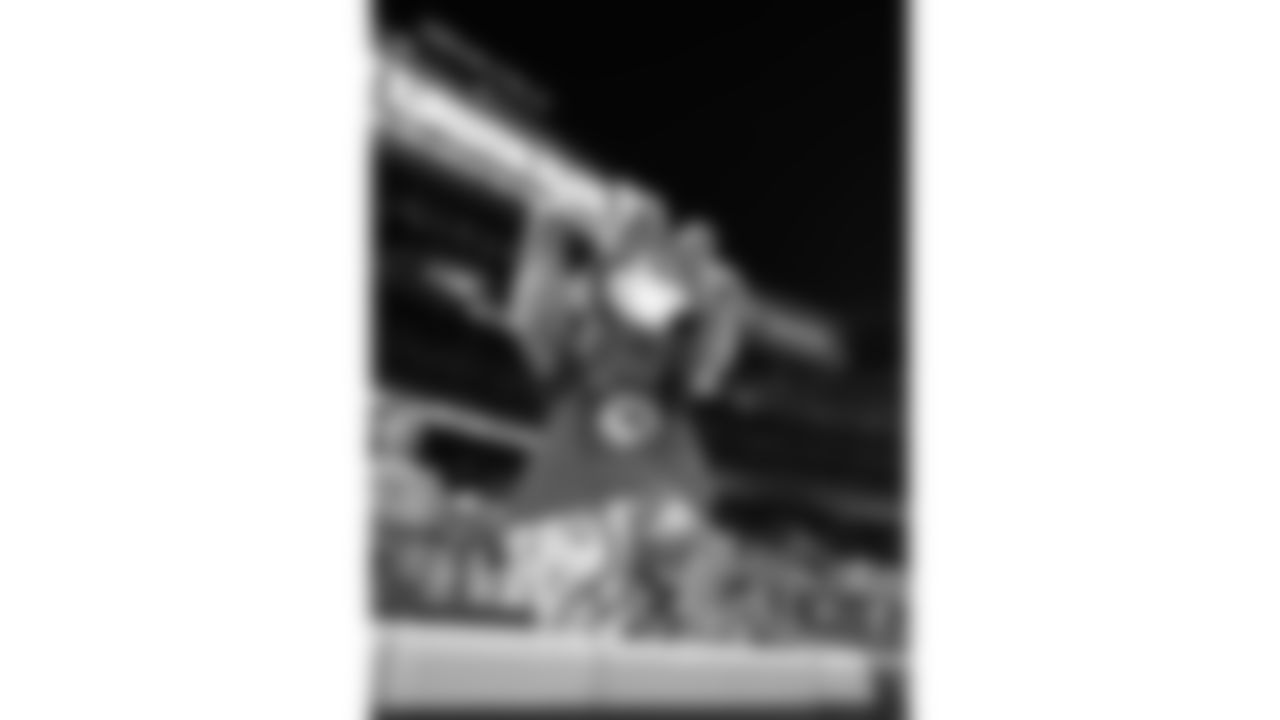 KC Wolf during the week 6 NFL football game against the Detroit Lions, Sunday, October 12, 2025 in Kansas City, MO.
