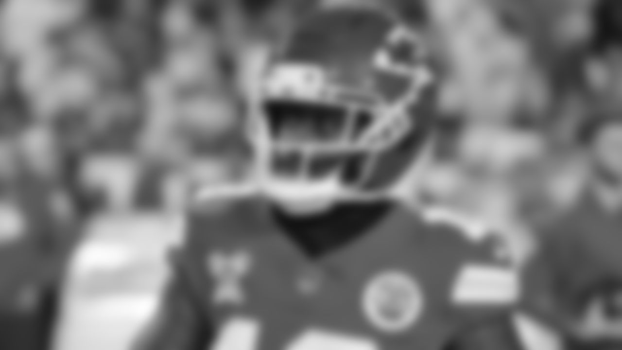 Kansas City Chiefs safety Nazeeh Johnson (13) looks on prior to an NFL week 17 matchup against the Denver Broncos, Thursday, December 25, 2025.