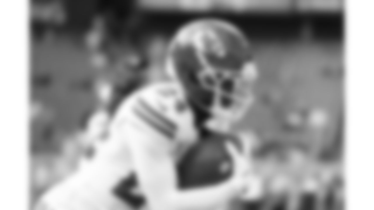 Kansas City Chiefs running back Brashard Smith (24) warms up prior to a week 16 NFL Football game against the Tennessee Titans on Sunday, December 21, 2025 in Nashville, Tennessee.