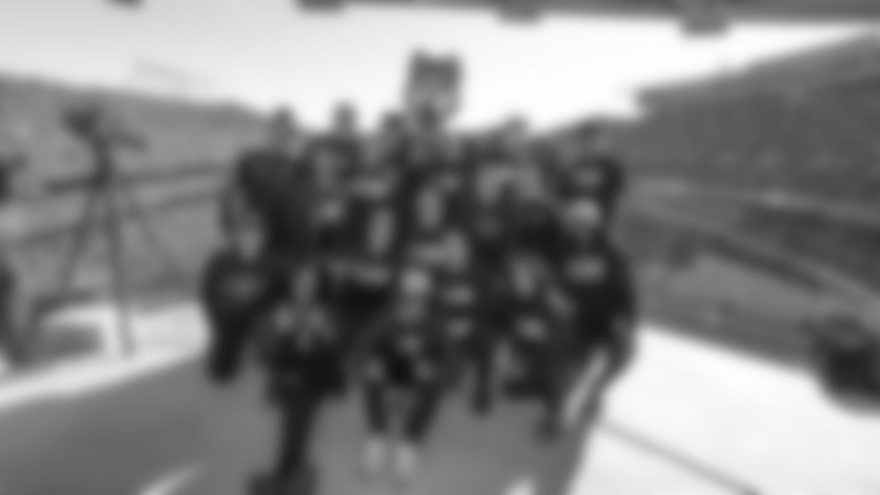 Ottawa University Women's Flag Football on the GEHA Deck during a week 12 NFL Football game against the Indianapolis Colts on Sunday, November 23, 2025 in Kansas City, MO