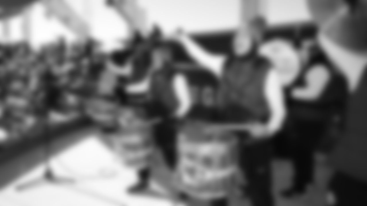 Chiefs Rumble on the GEHA Deck during a week 15 NFL Football game against the Los Angeles Chargers on Sunday, December 14, 2025 in Kansas City, MO.