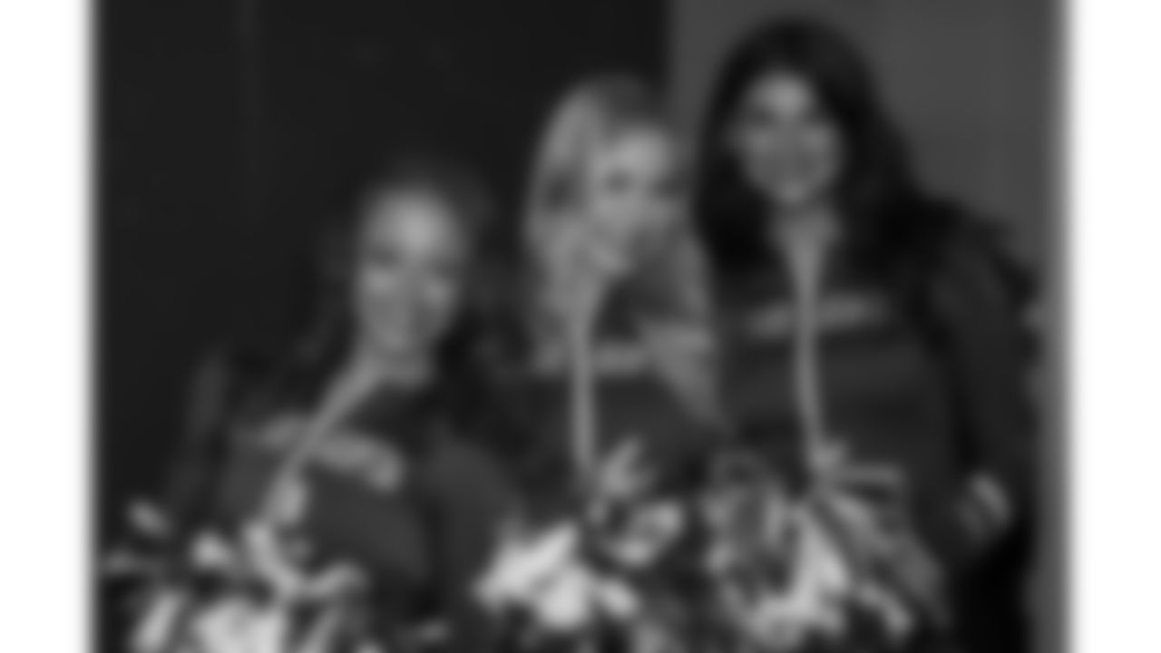 The Kansas City Chiefs Cheerleaders and Entertainment teams prior to a week 17 NFL Football game against the Denver Broncos on December 25, 2025 in Kansas City, MO.